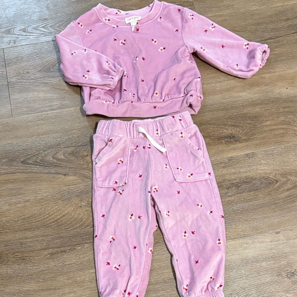Pink Floral Kids Set